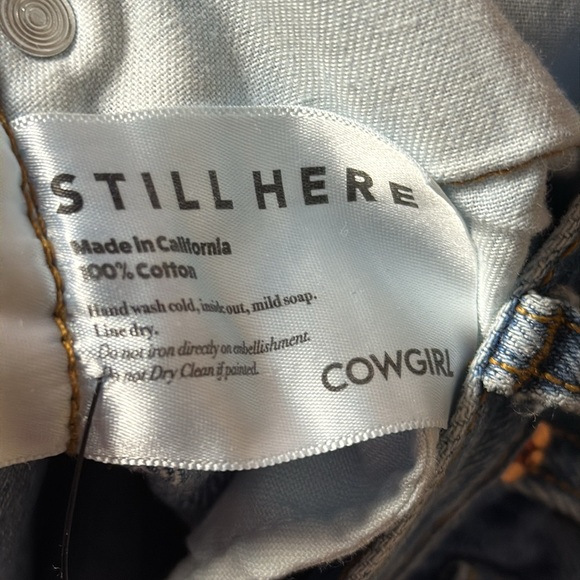 Still Here Cowgirl Women's Blue Straight Leg Jeans - Picture 8 of 11
